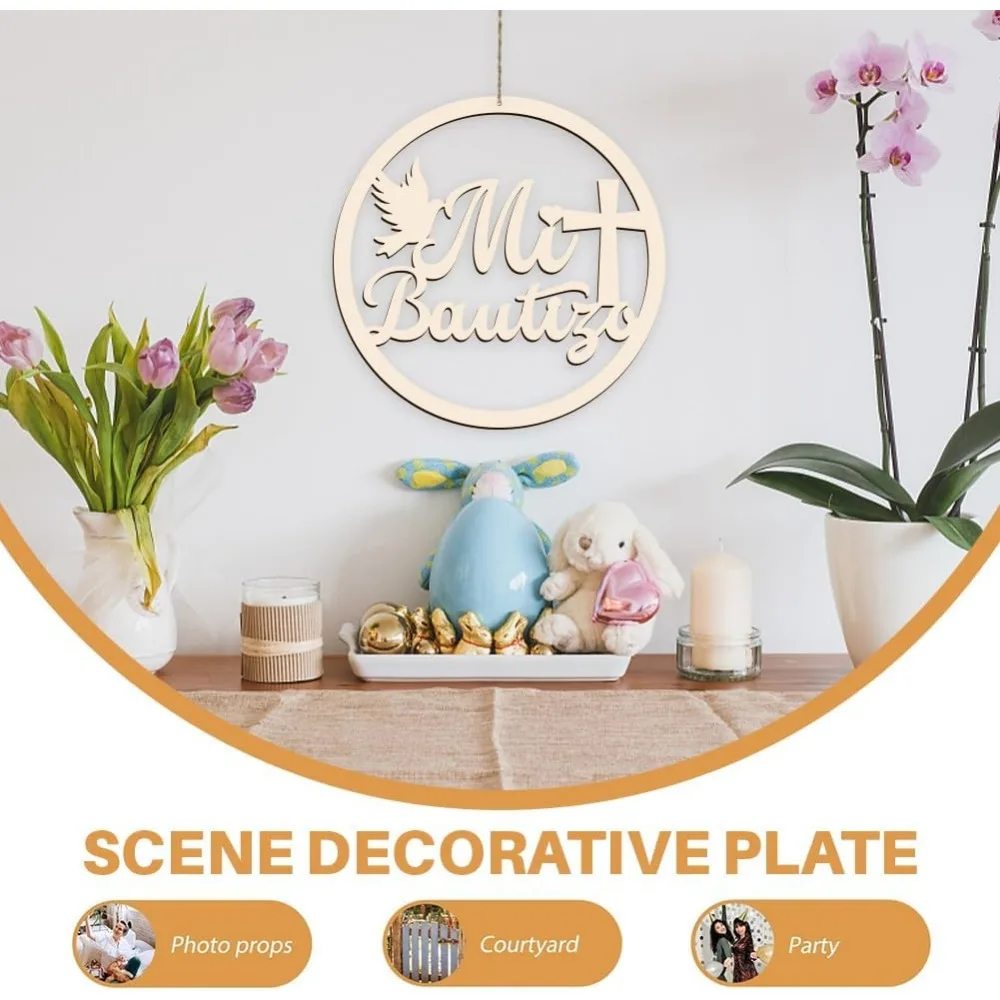 Mi Bautizo Wooden Sign Baby Shower Supplies Wood Letters Sign Decorations Photo Booth Mi Bautizo Baby Shower for Baby Shower