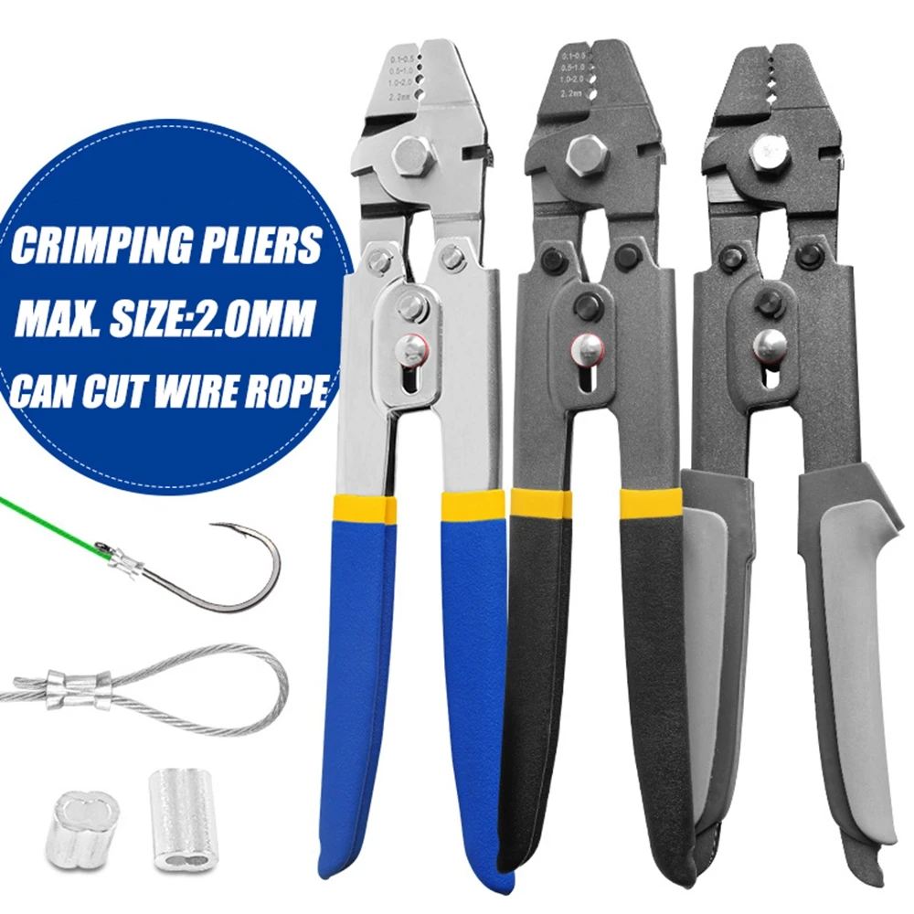 

Stainless Steel Fishing Pliers Wire Rope Crimping Tool Or Ferrule Crimping Loop Kit For Crimpers & Crimping Sleeves Kit