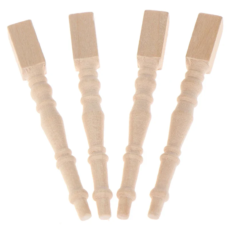 1:12 кукольный домик миниатюрный деревянный стул ножка стола DIY мебельные аксессуары игрушки