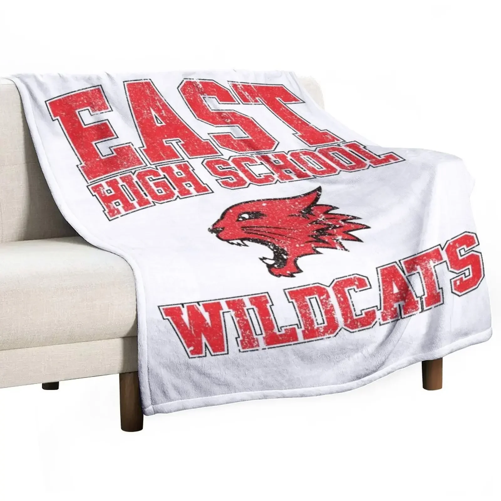 East High School Wildcats (Variant) Throw Blanket Plush Heavy Blankets