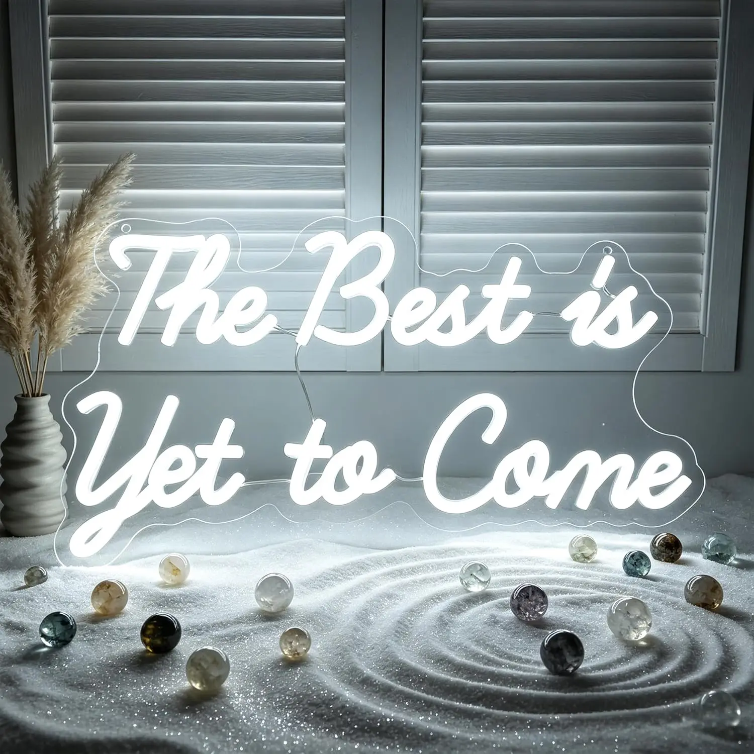 

The Best Is Yet To Come Neon Sign LED Neon Lights Signs USB Dimmable for Wedding Bedroom Home Game Room Bar Party Office Decor