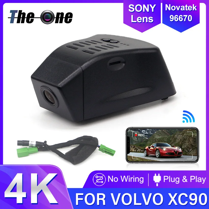 

For Volvo XC90 2023-2025 Front and Rear 4K Dash Cam for Car Camera Recorder Dashcam WIFI Car Dvr Recording Devices Accessorie