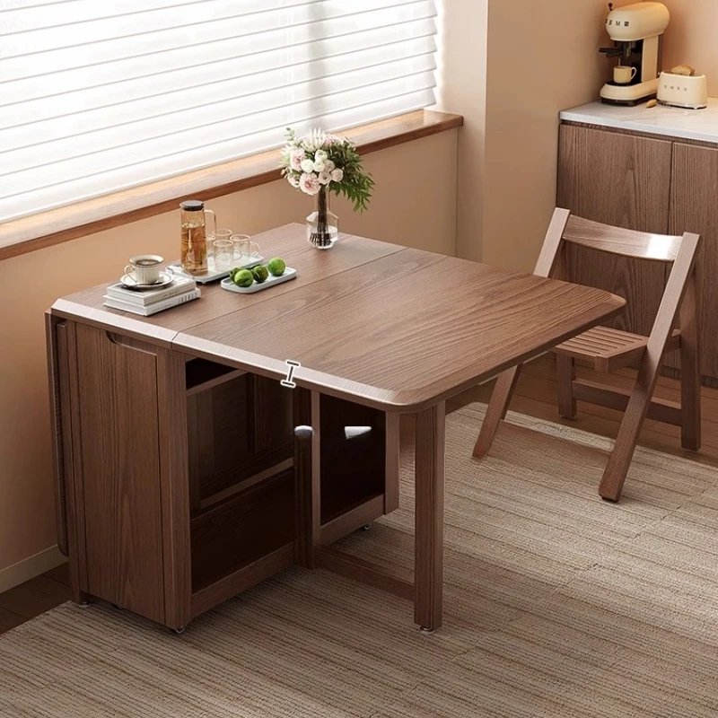 

Folding Mobile Dining Table Family Luxury Meal Modern Dining Table Vase Simple Conjuntos De Sala De Jantar Furnitures
