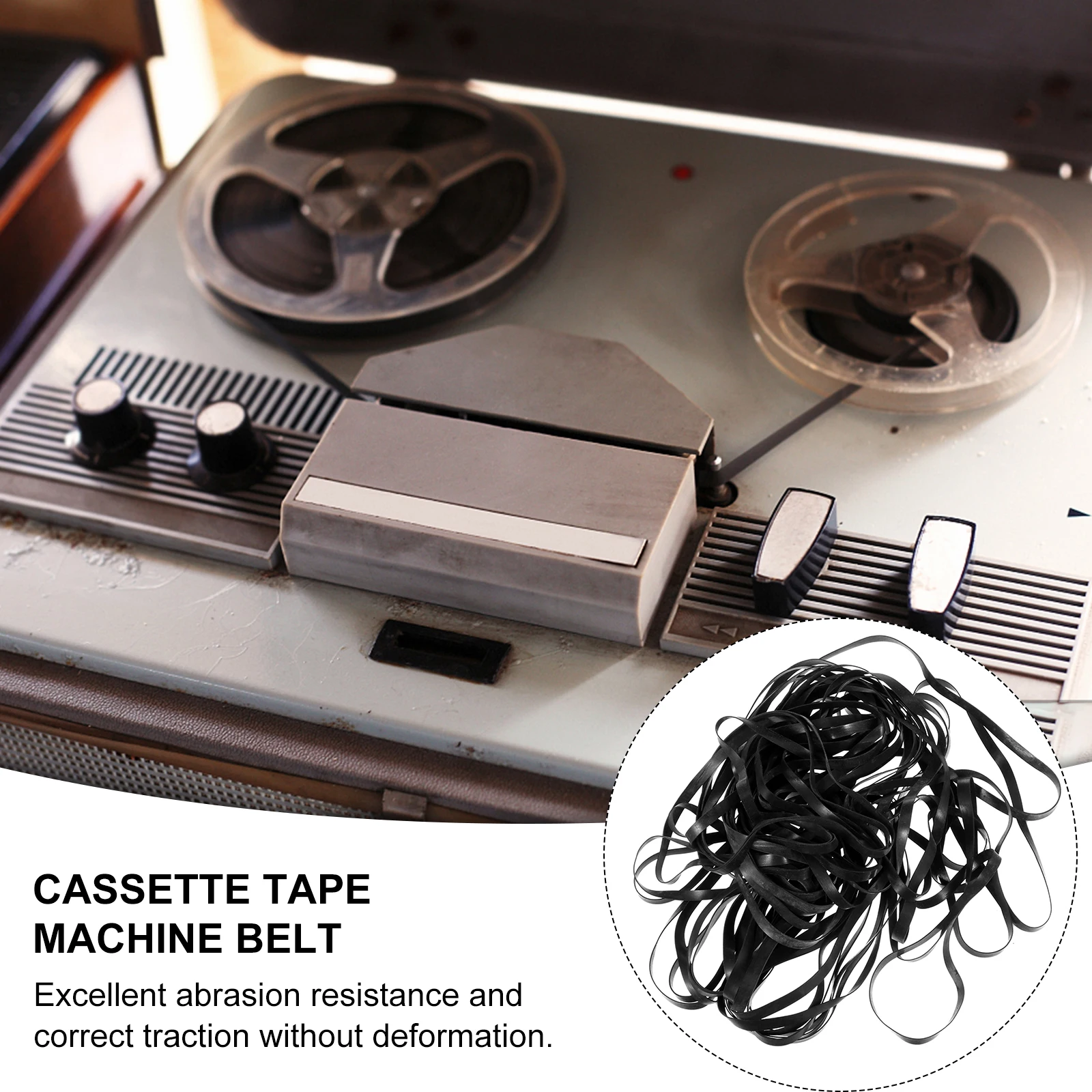 

Radio Tape Belt Recorder Drive Repair Rubber for Maintenance Common Square Flat DVD