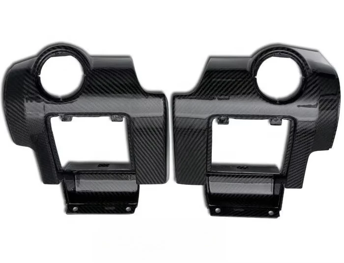 Trade Assurance Dry Carbon Trim Fit for 08-11Exige Elise S2 VVTi Engine LHD RHD a Post LHS & RHS Air Con Vents Surround Panel