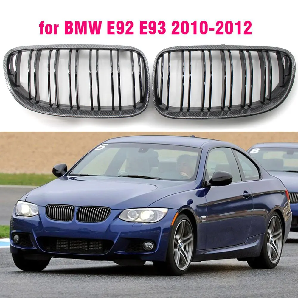 

Front Grille Kidney Grill For BMW E92 E93 320I 328i 335i 2 Doors 2010 2011 2012 Car Styling Gloss Black Dual Line