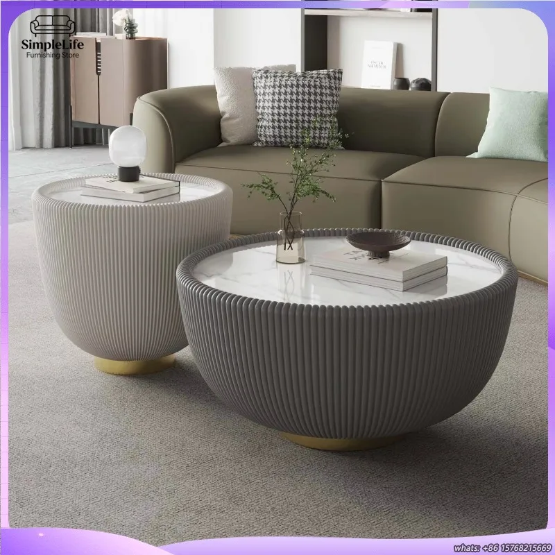 

Modern Marble Coffee Table for Small Living Room Minimalist Italian Style Luxury Home Decor Trendy Creative Design