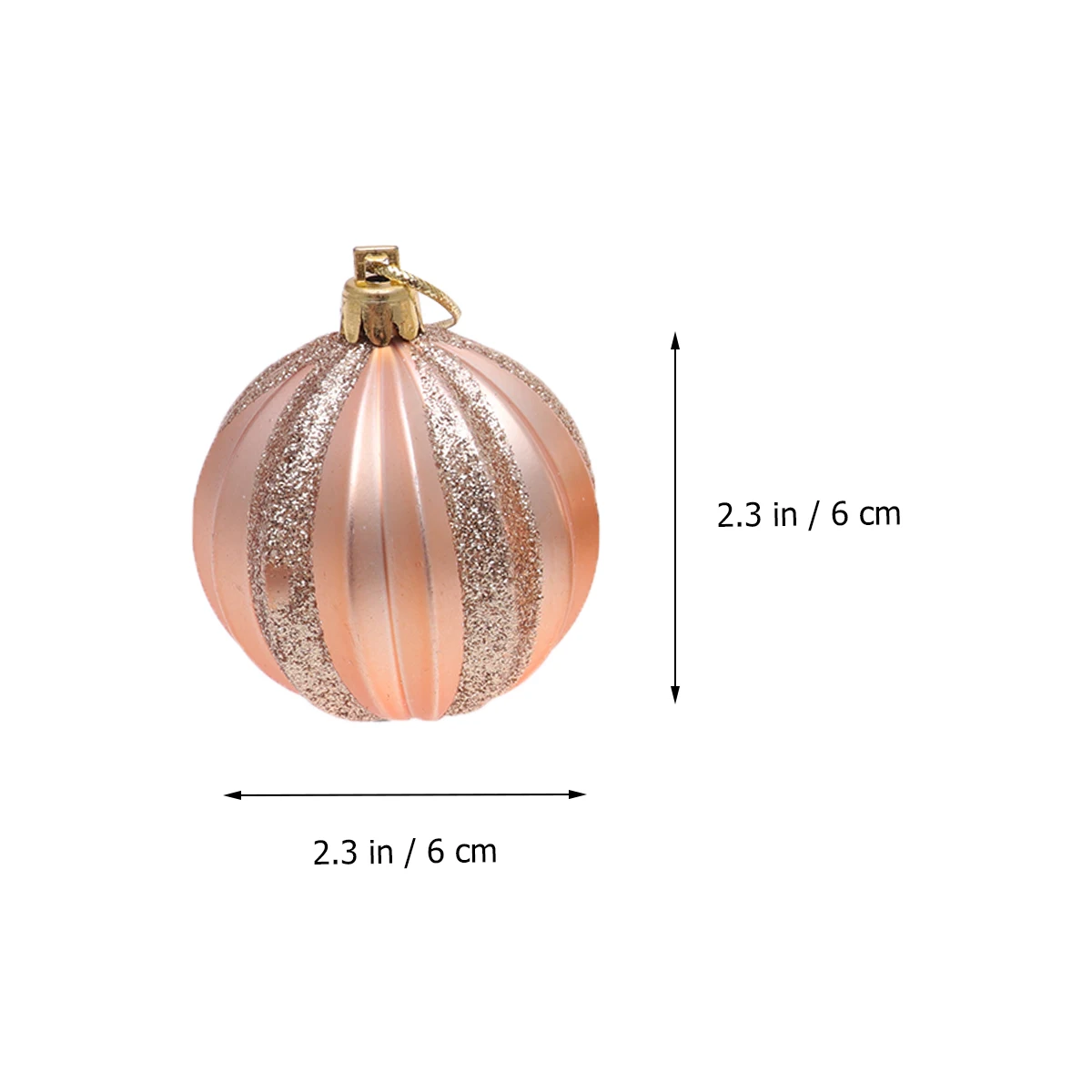 

12pcs 6Cm Christmas Balls Golden Plastic Hanging Ball Decor For Home Hotel Office Christmas Tree Decoration Festive Wall Table