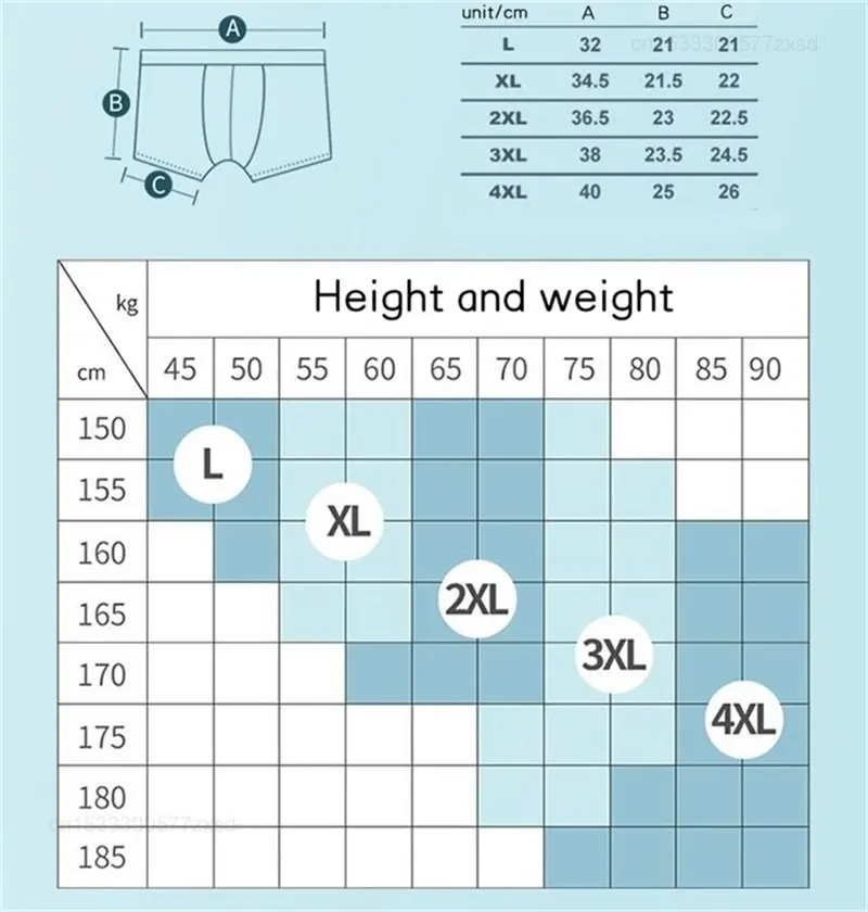 Xiaomi-Caleçons respirants pour hommes, caleçons masculins, caleçons anti-favorable, sous-vêtements de marque, culottes à la mode, 4 pièces