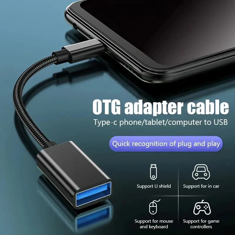 OTG Adapter Cable USB Type C to USB 3.0 A Female OTG Data Cord Adapter for Xiaomi Samsung S20 Huawei Type C OTG USB Type C Cable