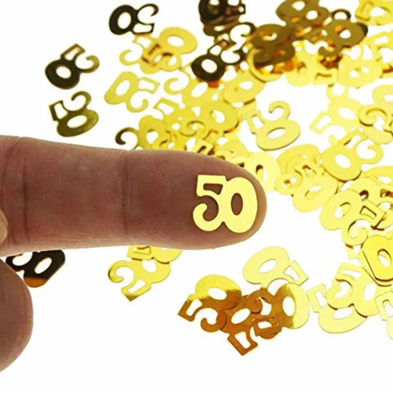 number Confetti balloon 30 40 50 60 30th 40th 50th 60th Birthday party Anniversary Tabletop Table Scatter centerpiece Decoration