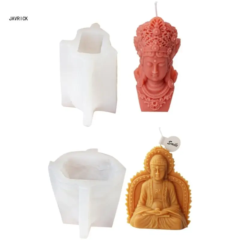 

3D Buddhas Mold Concrete Cement Gypsum Mold Home Decors Handmade Craft D0LC