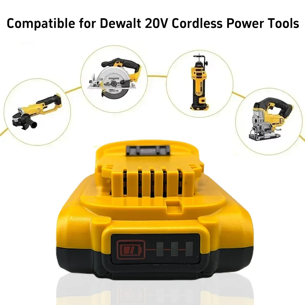 Do elektronarzędzi DeWalt 20V bateria 4000mAh akumulator litowo-jonowy zamiennik DCB200 DCB205 DCB206 DCB184 DCB201