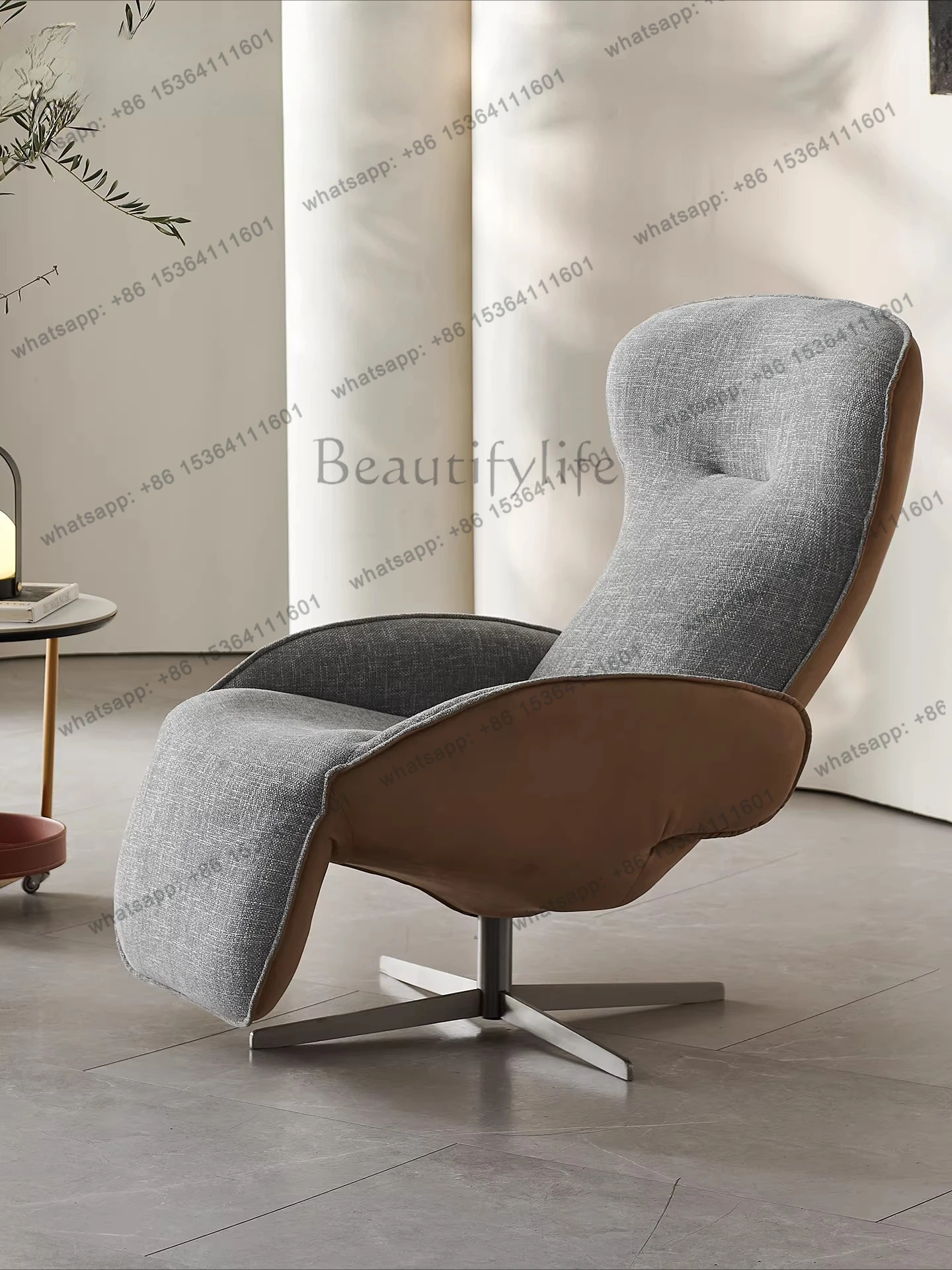 

Italian minimalist zero-gravity recliner living room household 360 ° rotating single sofa chair