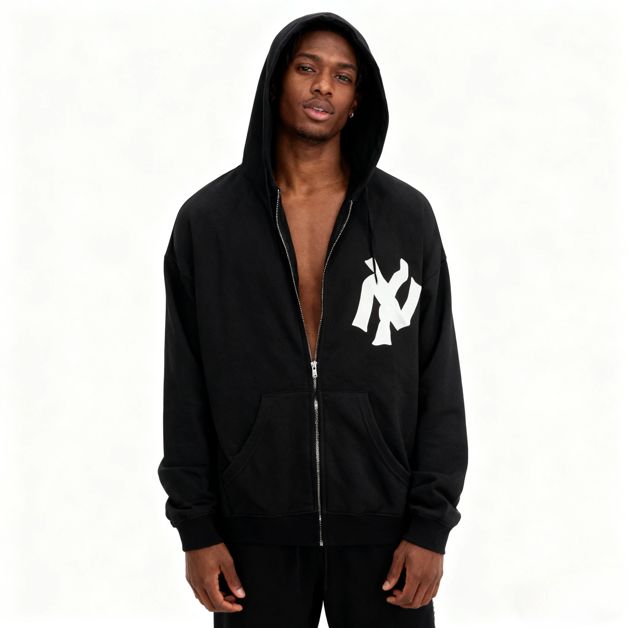 American style hooded zip-up Men Winter Cotton Gothic woman Vintage fleece sweatshirt Casual fall clothes y2k oversized hoodie