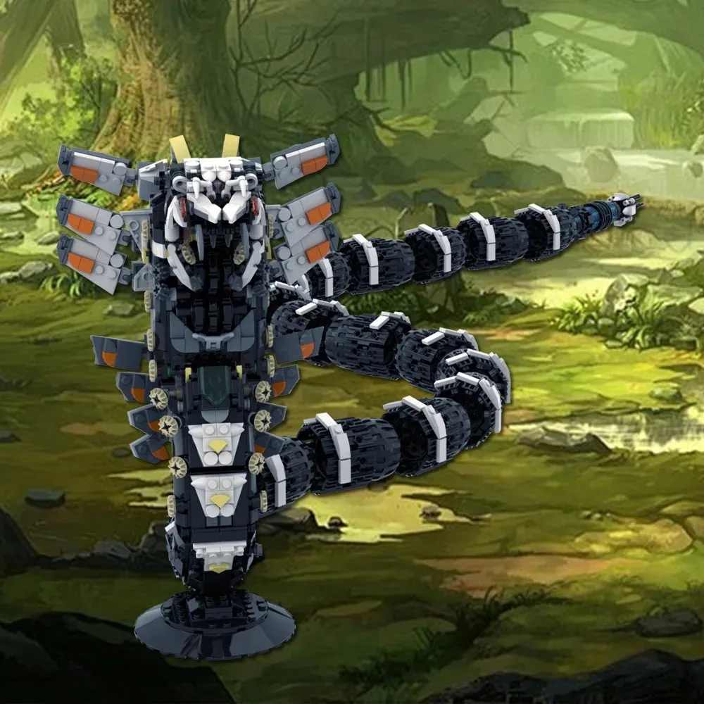 

Classic Game Character Model MOC Mechanical Cobra Monster Building Blocks Set Ornaments Creative Assemble Gift Toys
