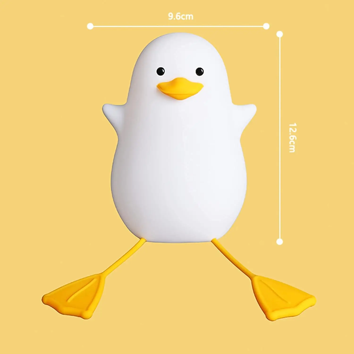 เป็ด Night Light สําหรับเด็กน่ารักสัตว์ซิลิโคนโคมไฟ Touch Control หรี่แสงได้ USB ชาร์จข้างเตียงตกแต่งห้องนอนของขวัญวันเกิด