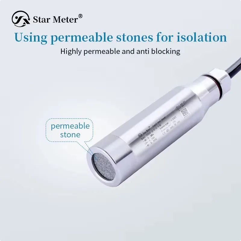 Stainless Steel Submersible Pore Water Pressure Gauge Osmometer Water Pressure Monitoring Piezo-Resistive Dam Drilling Hydraulic