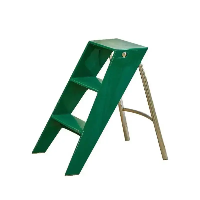 Step Multifunctional Transparent Folding Ladder Acrylic Nordic Stool Household Indoor Non-slip Three-step Ladder Step Ladder