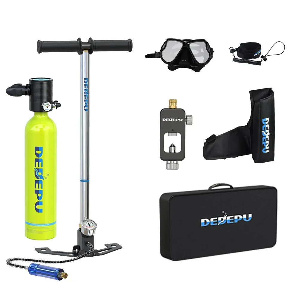 DEDEPU High pressure hand pump with 1L Mini DEDEPU Scuba Tank Equipment 3000PSI