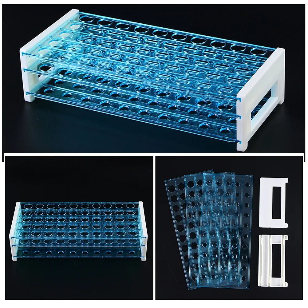 Test Tube Rack Centrifuge Tube Stand Test Tubes Holder Laboratory Test Tube Organizer(50 Holes) test tubes rack