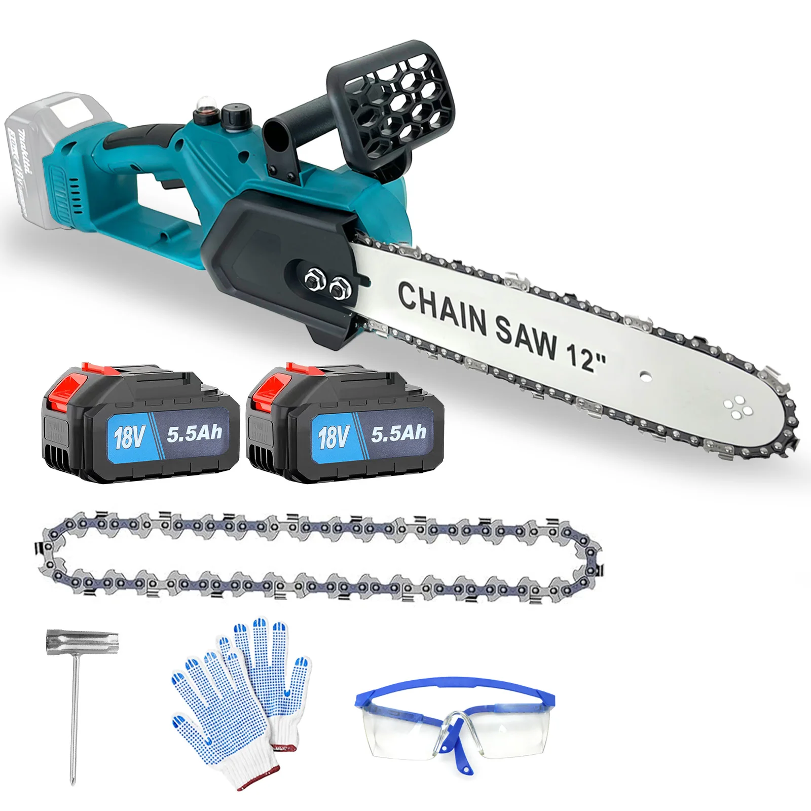 12 Inch Brushless Electric Saw 8000RPM Cordless Portable Garden Woodworking Cutting Tool Machine For Makita Battery Pin