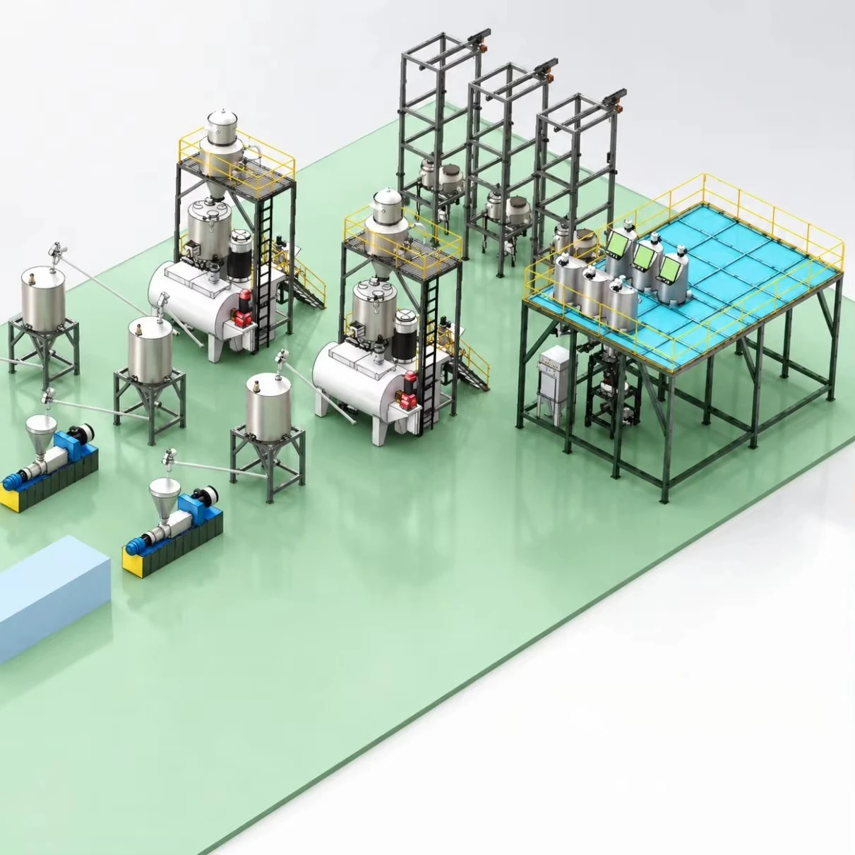 Automatic PVC Powder Material Handling Solution Dosing System for Extruder Feeding System