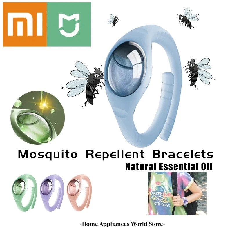 Xiaomi браслеты от комаров браслет против укусов комаров открытый браслет отпугиватель комаров натуральное эфирное масло Xiaomi браслеты от комаров браслет против укусов комаров открытый браслет отпугиватель комаров натуральное эфирное масло