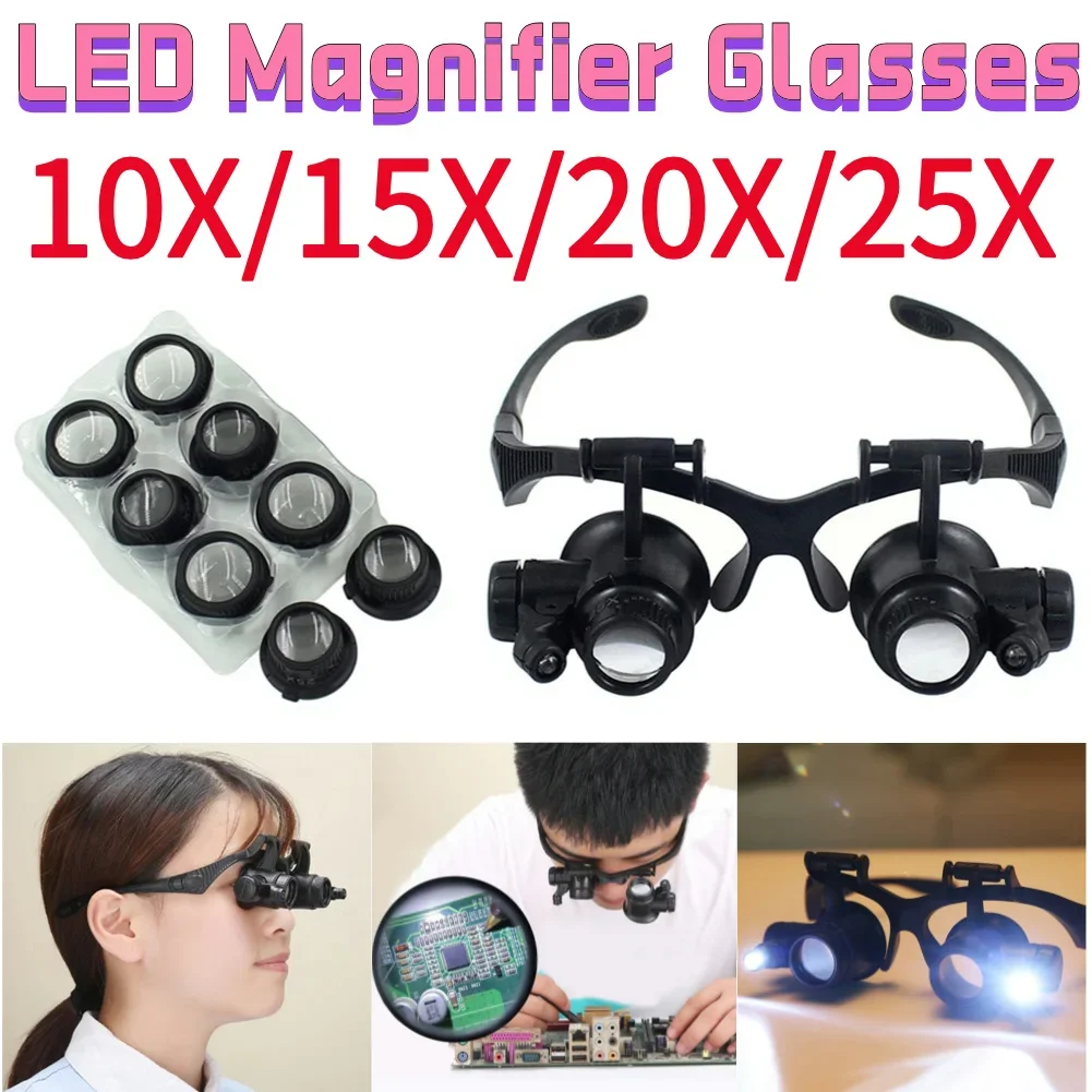 

Портативная Лупа с двойным увеличением 10/15X/20X/25X