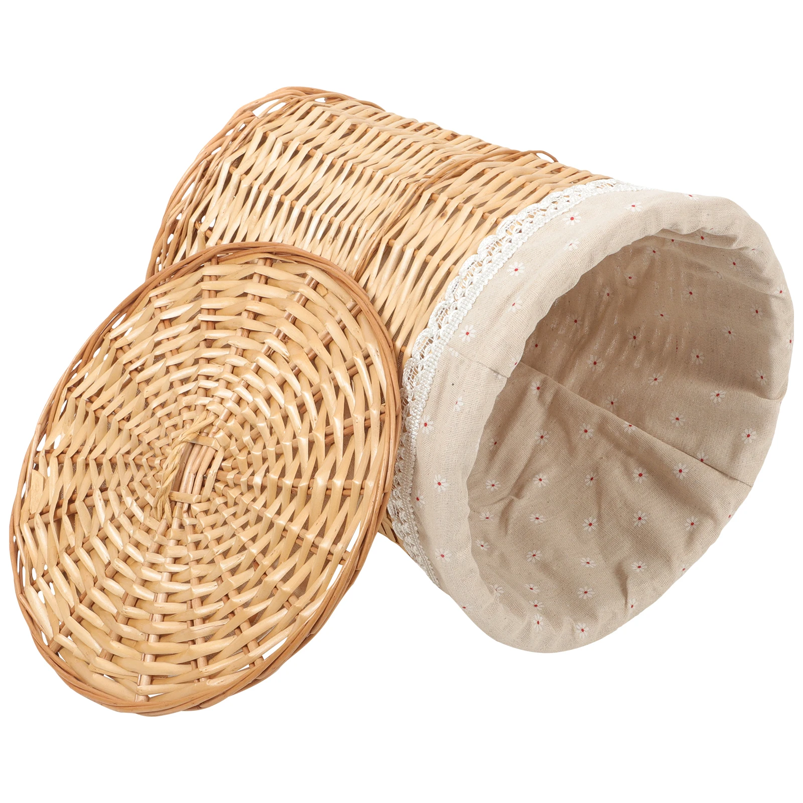 

Woven Basket Large Capacity Laundry Hamper Toy Storage Sundries Basket Dirty Clothes Container With Lid For Home Hotel Use