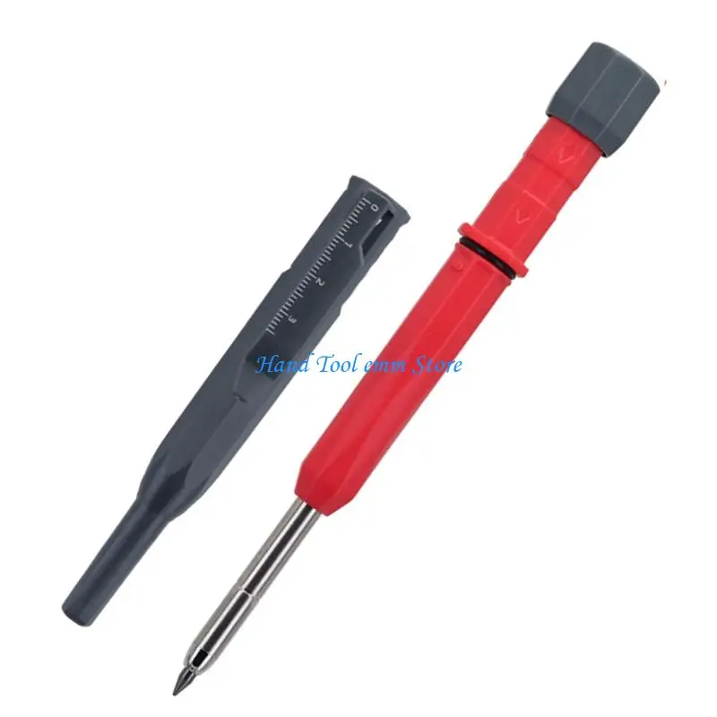 

H37F Pack of 3pcs 2.8MM Deep Hole Marking Pencils Metal Tip with 12 Refills For Woodworking And DIY Projects