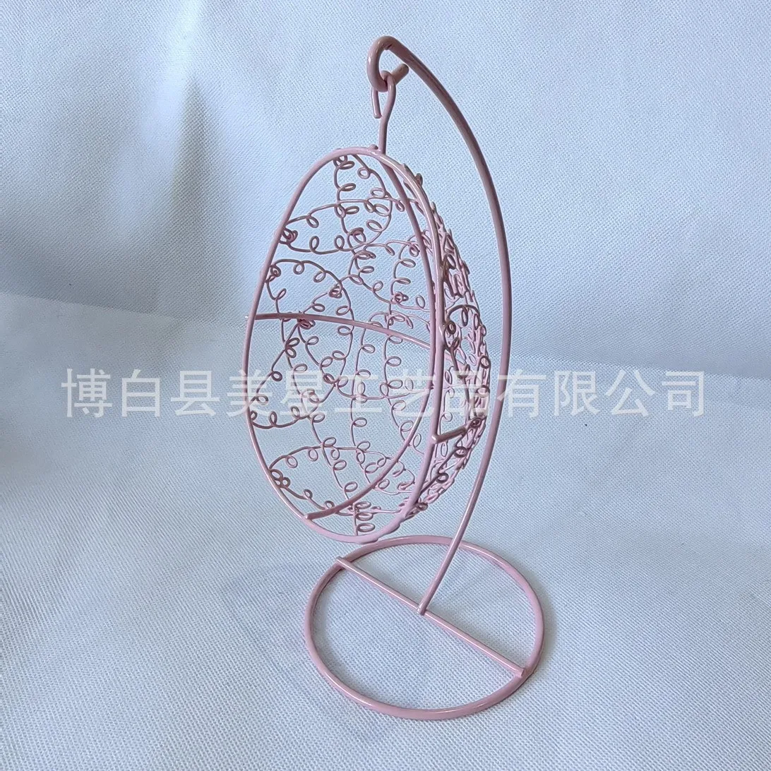 튼튼한 철 미니어처 장식 침실 실내 야외 인형 집 장식 미니 가구에 대한 소형 교수형 해먹 의자