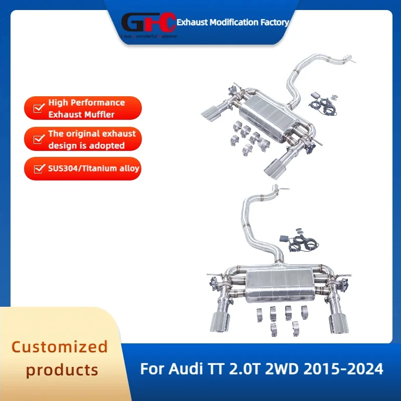 

Выхлопная система Catback Valvetronic для Audi TT 2.0T 2WD 2015-2024: Высокопроизводительная система с клапаном из нержавеющей стали