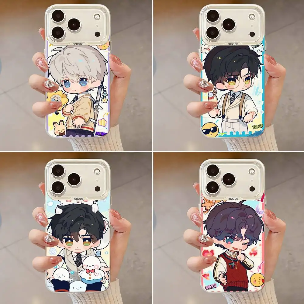 

Cute L-Love and D-Deepspace Phone Case For iPhone 17,16,13,12,X,11,15,14,Pro,Max,Plus,SE4,Air,Mini White IMD HD Matte