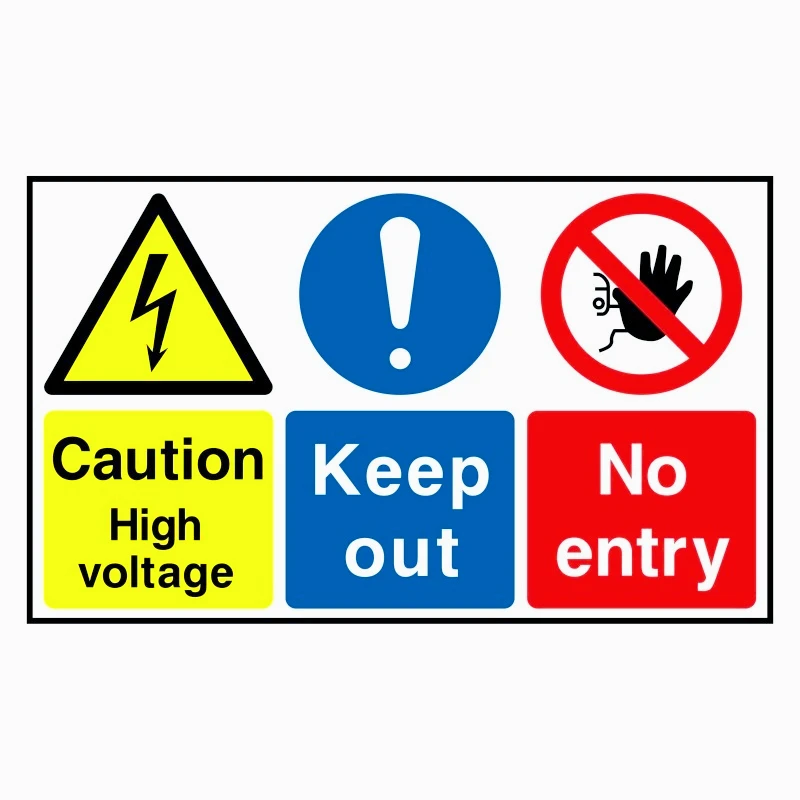 Car decoration stickers FOR Caution High Voltage No Entry Sign or Sticker  20CM PVCKK