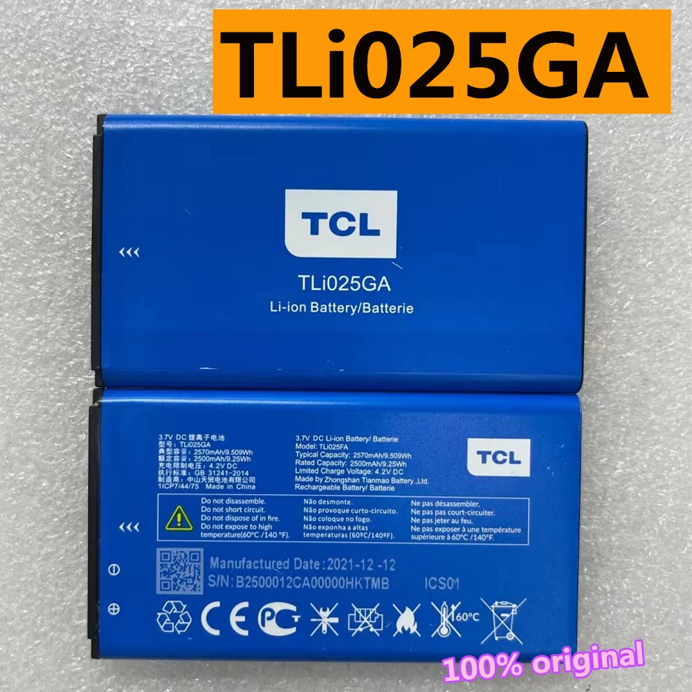 Original High Quality 2570mAh TLi025GA battery for Alcatel One Touch TCL TLi025GA Battery