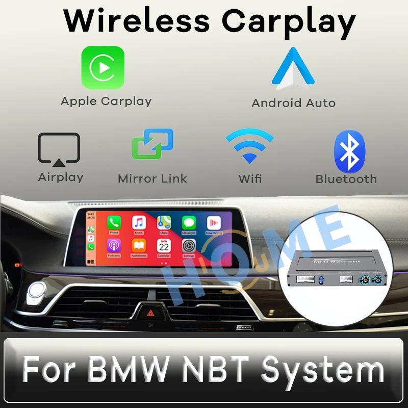 

Wireless Carplay MMI Android Auto interface box For BMW F20 F21 F22 F23 NBT System with 6.5''/8.8''/10.2''Screen