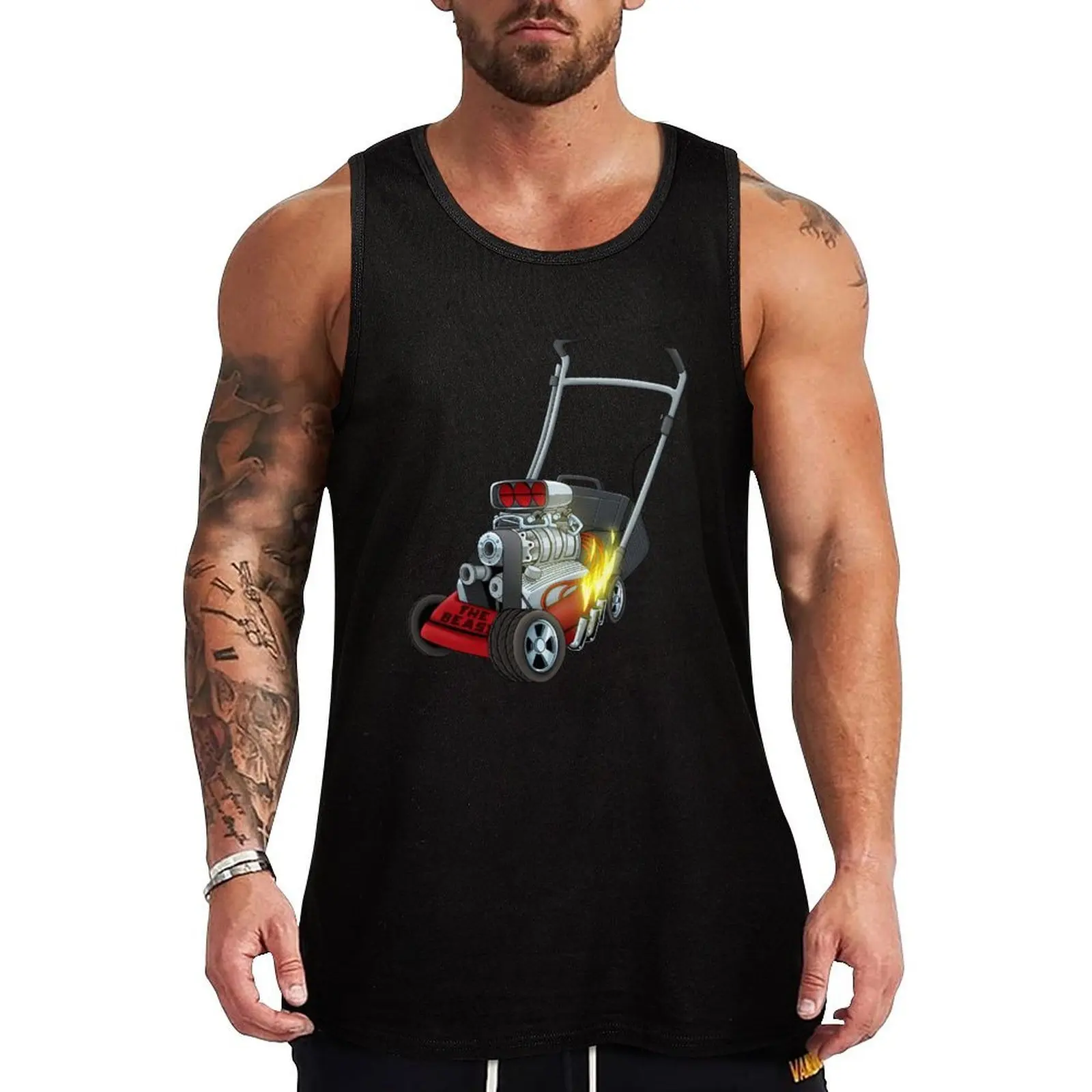 

V8 Lawnmower Tank Top Basic Everyday Tank Top Regular Fit Soft Undershirt