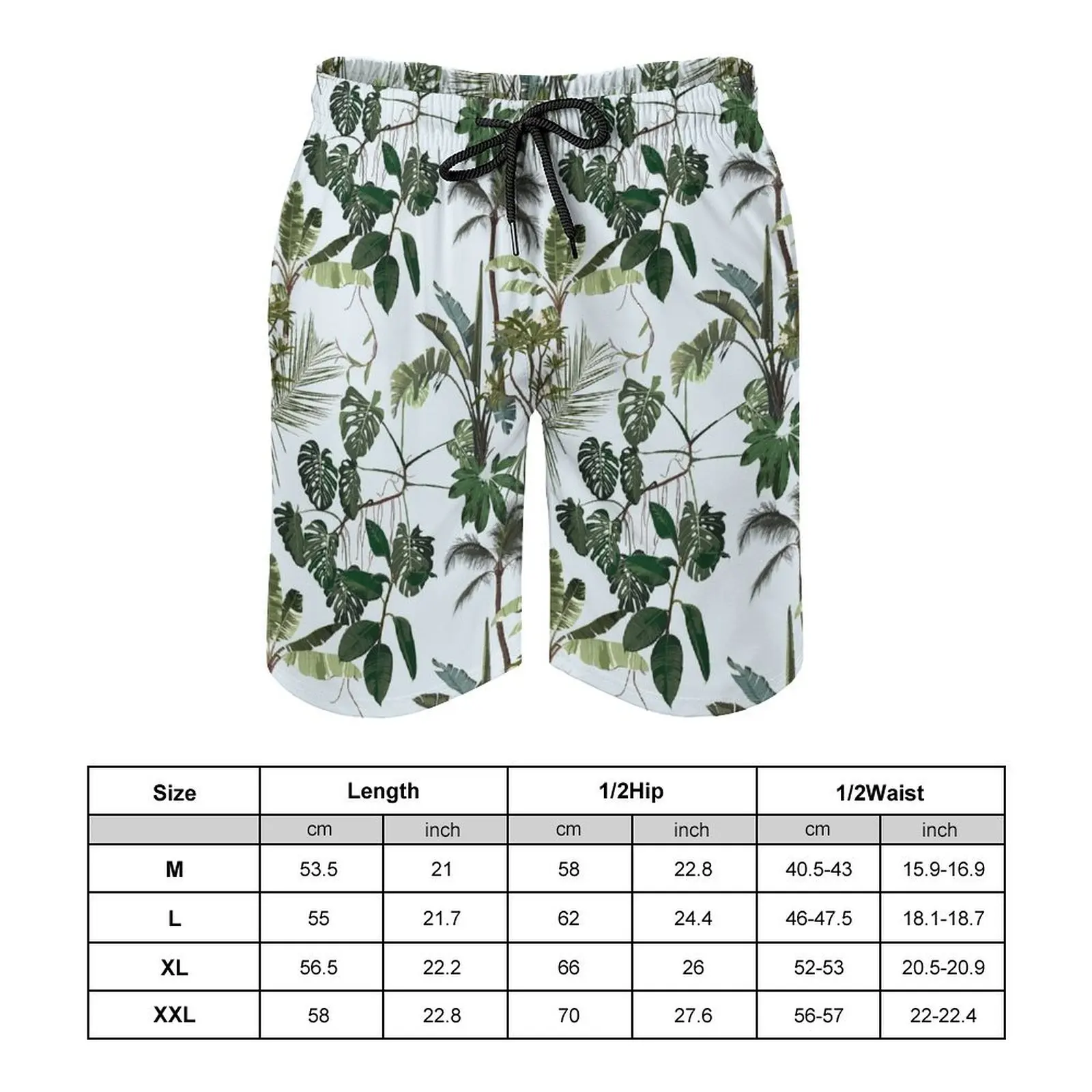 Summer Fashion Men/Women Can Wear Loose Casual Simple Cartoon Illustration Printed Simple Beach Pants Five Quarter Pants