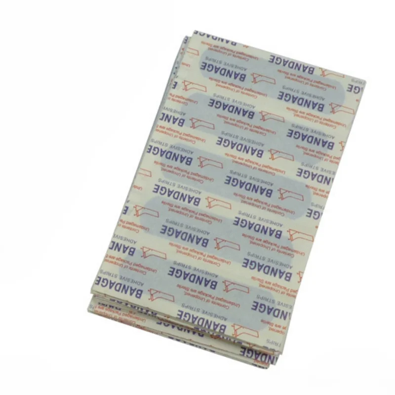 100pcs/set Blue Band Aid for Cook PE Waterproof Plasters  First Aid Strips Wound Dressing Patch Blue Adhesive Bandages