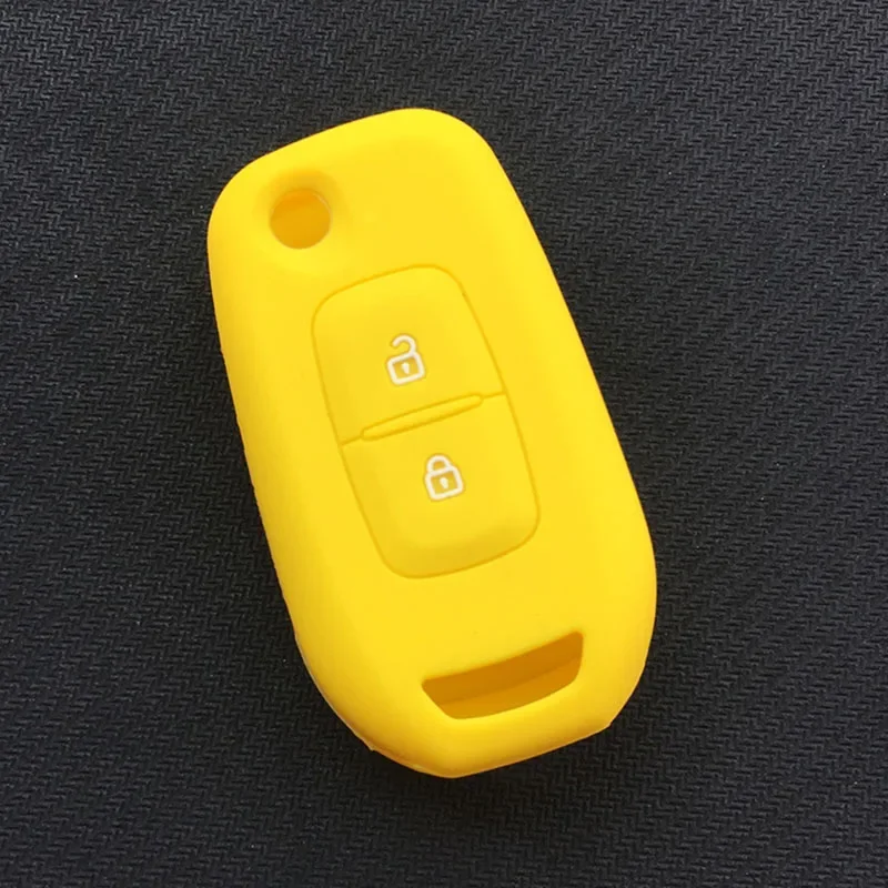 2 button silicone car key cover case shell for renault duster logan clio Koleos captur 2016 key