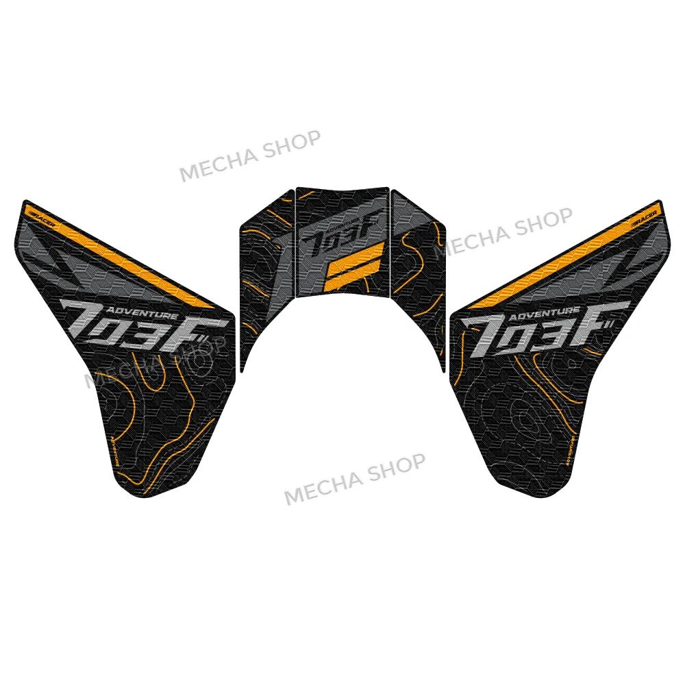 Защитная наклейка для мотоцикла Zontes 703F 2025, противоскользящая накладка на бак, боковая тяговая наклейка на бак