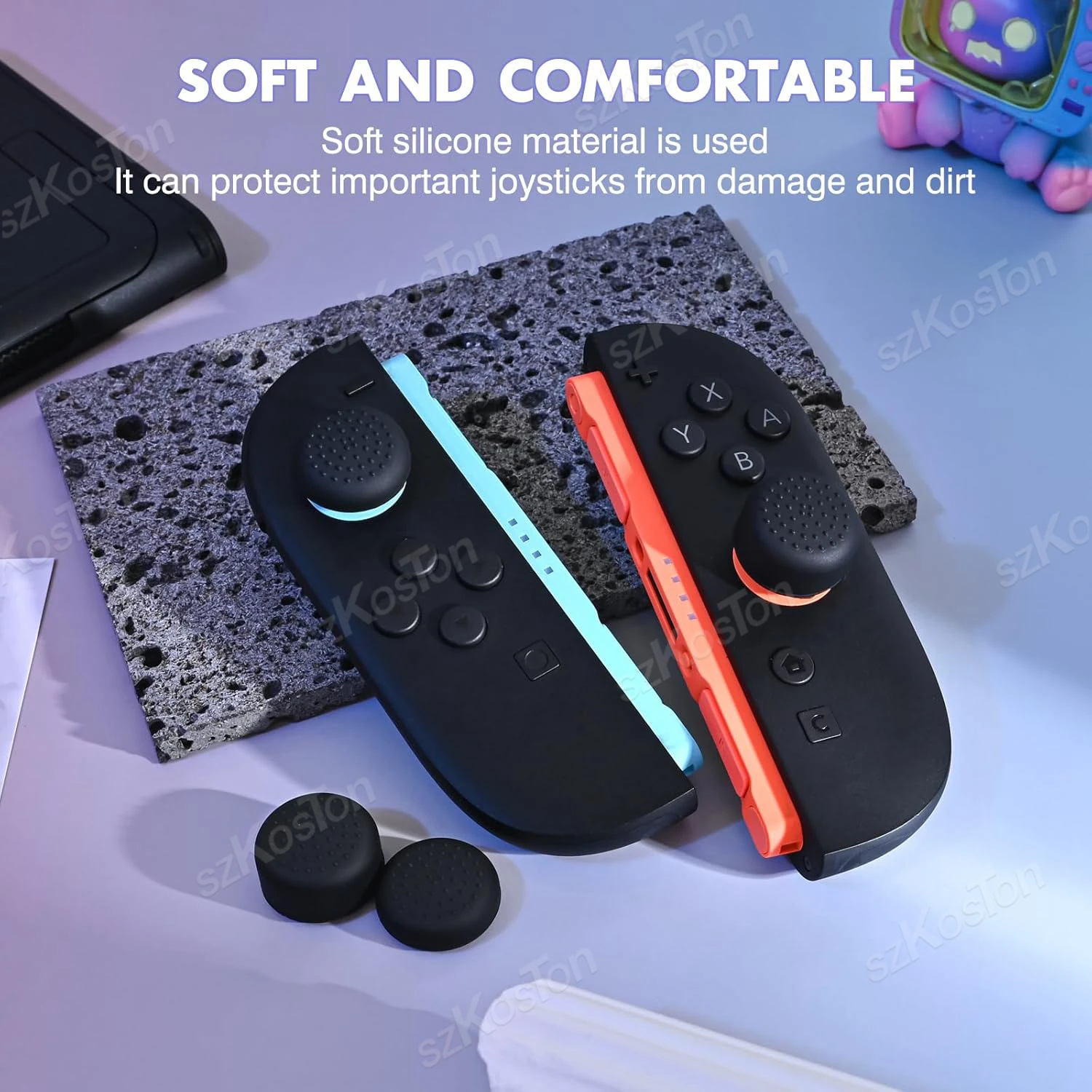 4PCS Für Schalter 2 No-Slip Silikon Daumen Griffe Kappen Joystick Abdeckung Verbesserte Spiel Grip für NS Switch2 Gaming zubehör – Detail 7