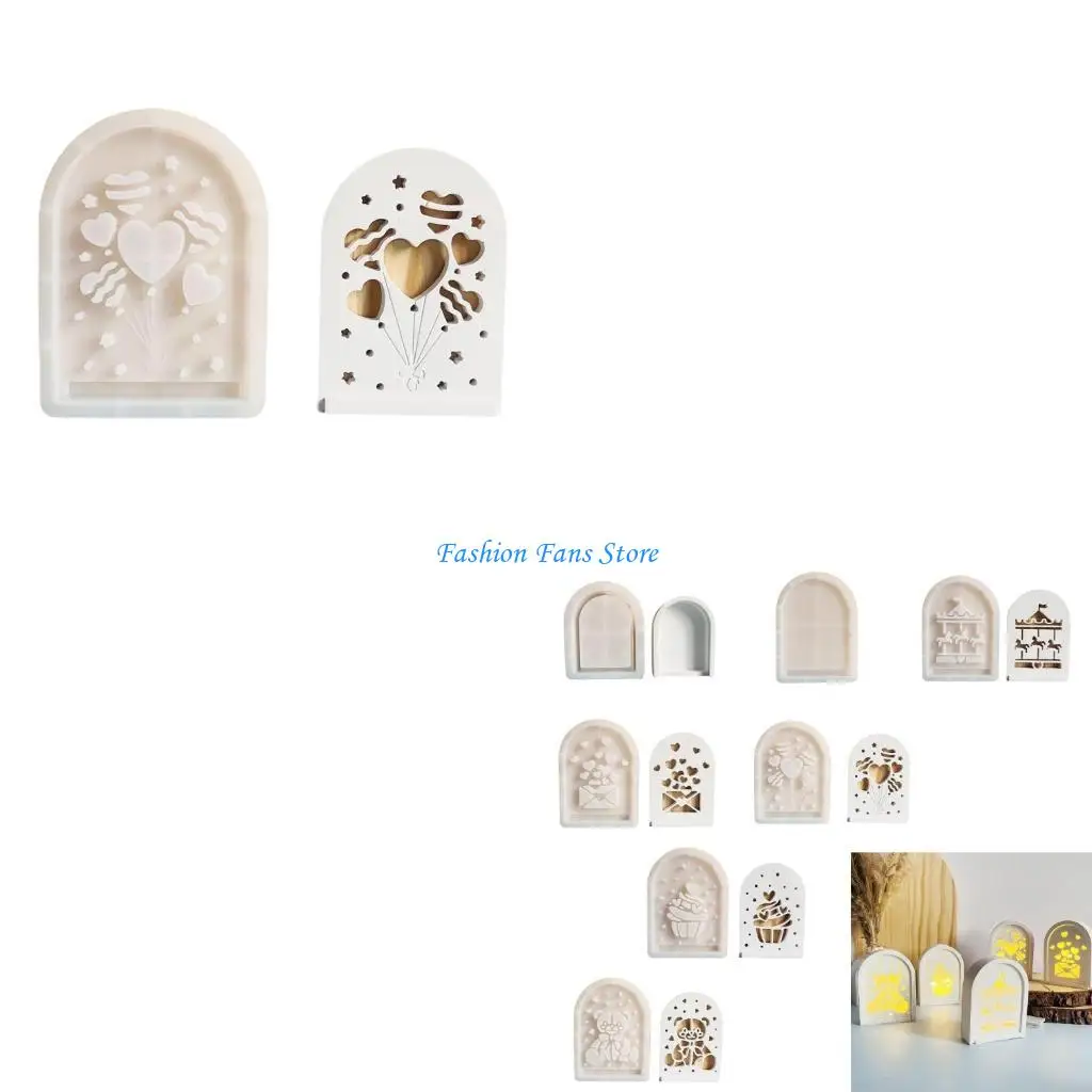 

Silicone Storage Box Moulds Hollow Bear Theme Hand-Making Accessories Suitable for Wardrobe and Desk Organization