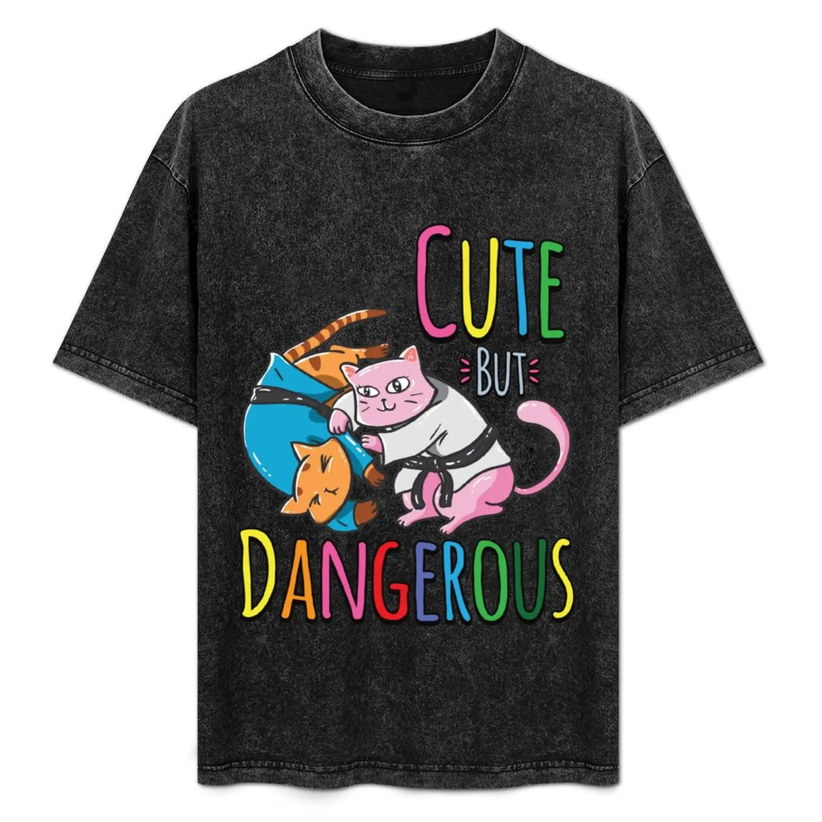 

Funny Cat And Judo Lover Gift - Cute But Dangerous - Martial Arts T-Shirt gifts for boyfriend blanks T-shirts for men cotton