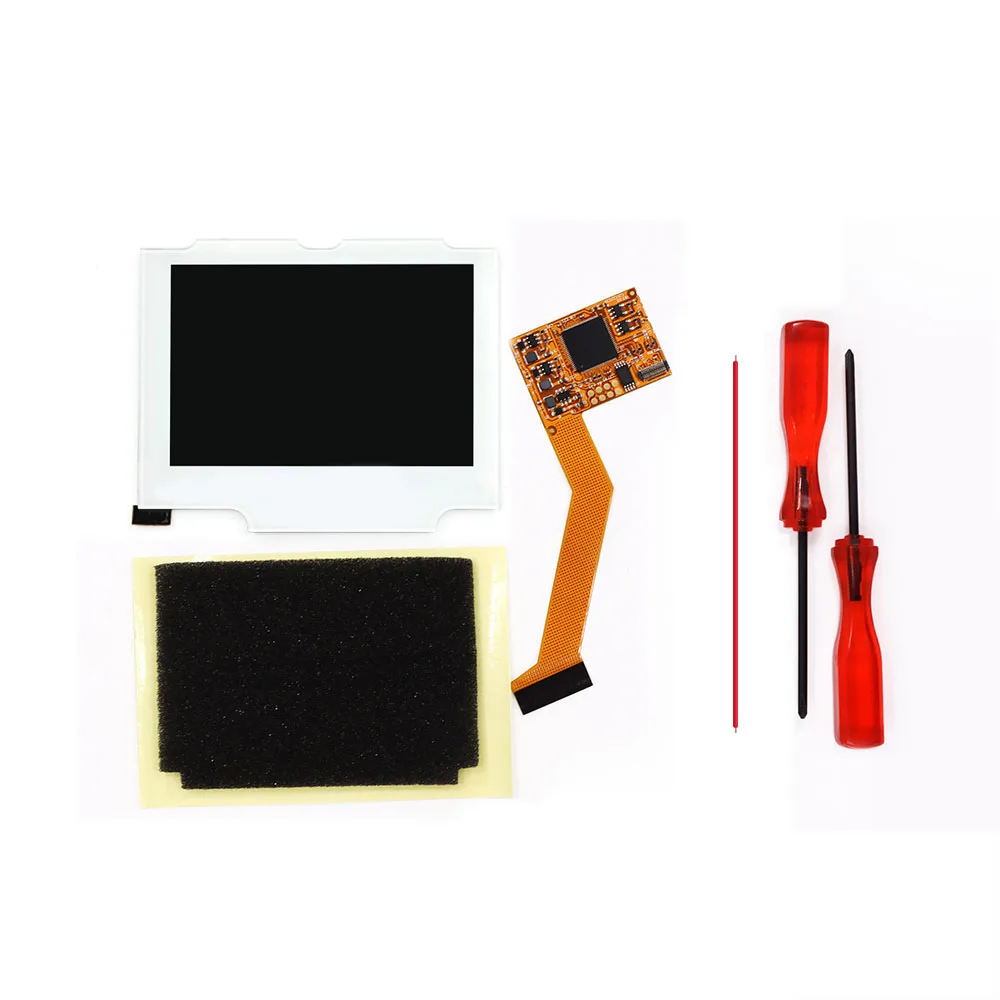 For GBA SP 3.7V Battery Pack V2 Screen Set IPS LCD Backlight Screen High Brightness Highlight Display LCD Set W/Housing Shell view 6