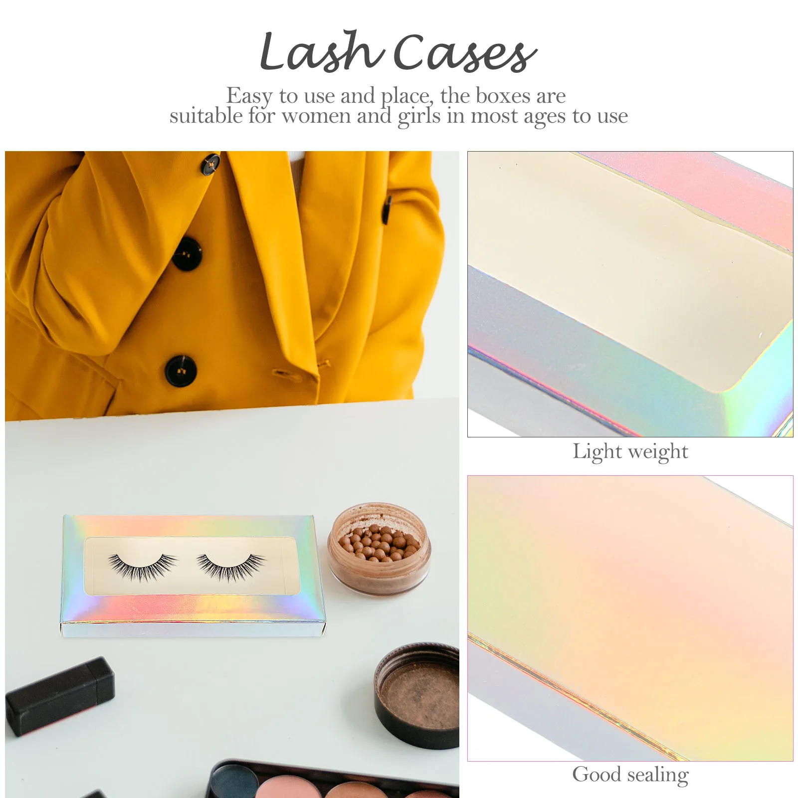

25pcs Eyelash Paper Box Color Case for False Lashes Storage ganizer Delicate eyelash keeper eyelash holder
