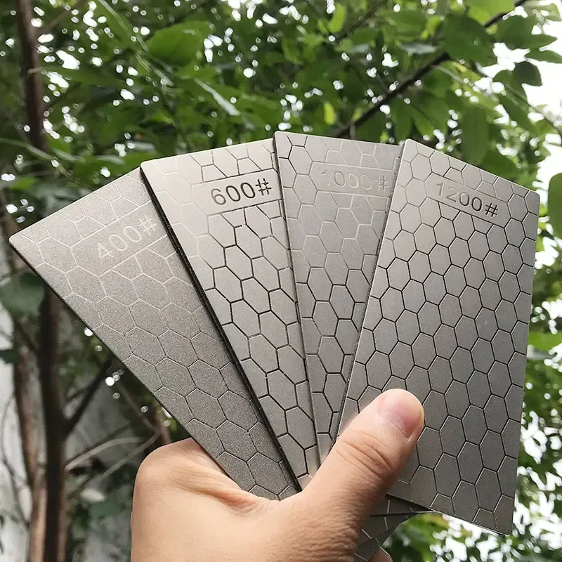 Diamond Sharpening Stone Knife Sharpener 150*65*2.5mm Ultra-thin Honeycomb Surface Kitchen Grinding Tool Knife Whetstone