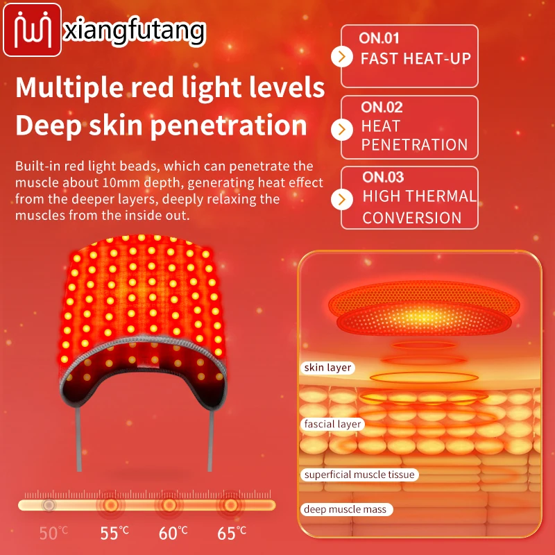 Terapia de luz vermelha compressa quente chapéu aquecido cabeça envoltório para alívio da enxaqueca reumático dor de cabeça alívio boné manter a cabeça quente chapéu