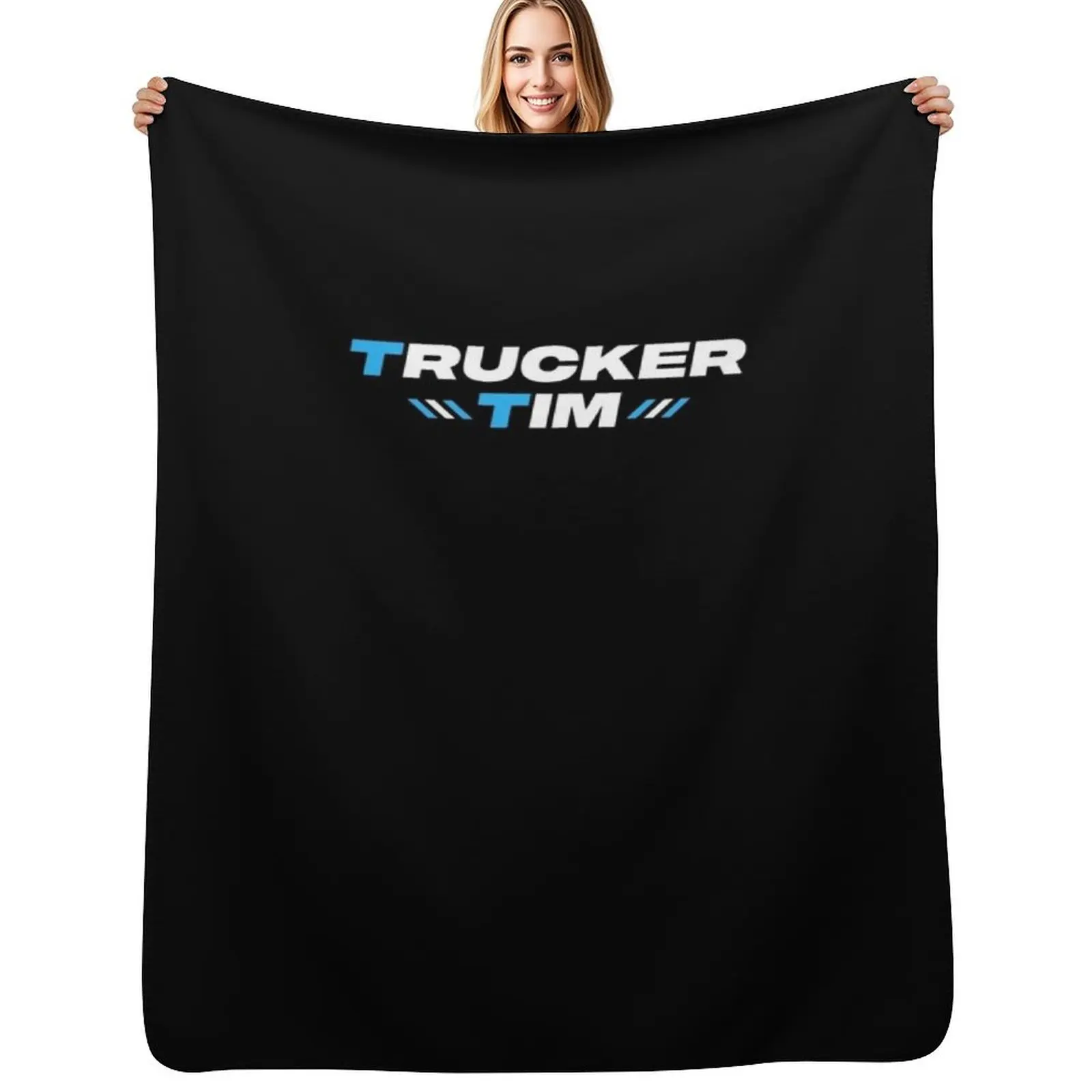 Trucker Tim Merch Trucker Tim Logo Throw Blanket All Season Soft Lightweight Blanket for Home
